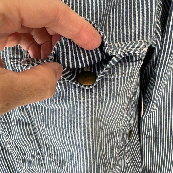 JOHNNY WAS PETTE & GRETA PINSTRIPE DENIM JACKET - Picture 7 of 10